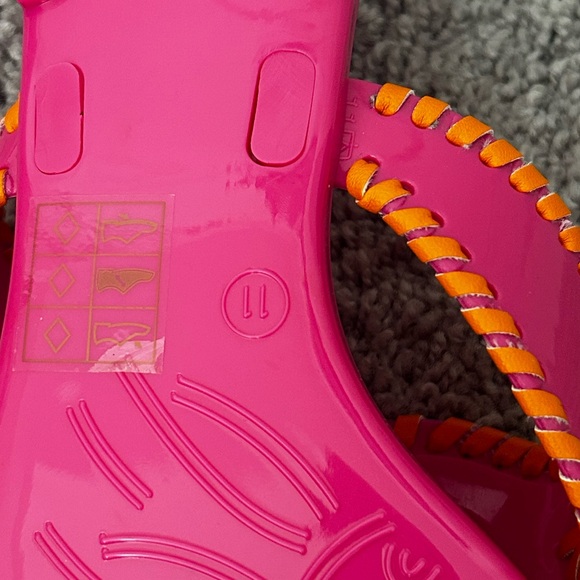 Jack Rogers Jacks Jelly Whipstitch Slip On Thong Sandals - Fuchsia size 11 - Picture 5 of 5